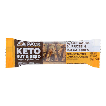 Munk Pack - Keto Nt&sd Peanut Butter Dark Chocolate - Case Of 12 - 1.23 Oz - Maras Green