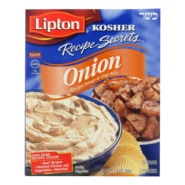 Lipton Kosher Recipe Secrets Onion Soup - Case Of 12 - 1.9 Oz. - Maras Green