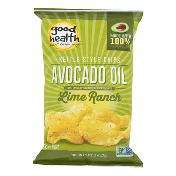 Good Health Kettle Chips - Avocado Oil Lime Ranch - Case Of 12 - 5 Oz. - Maras Green