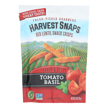 Calbee Snapea Crisp - Lentil Snaps - Tomato Basil - Case Of 12 - 3 Oz - Maras Green