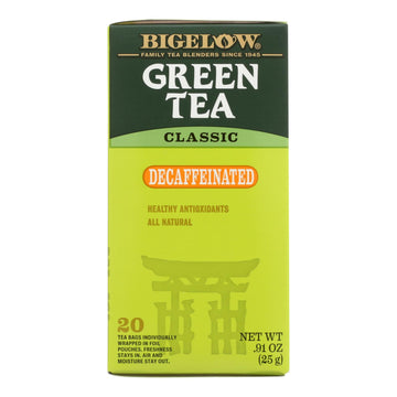 Bigelow Tea Decaf Green Tea - Case Of 6 - 20 Bag - Maras Green
