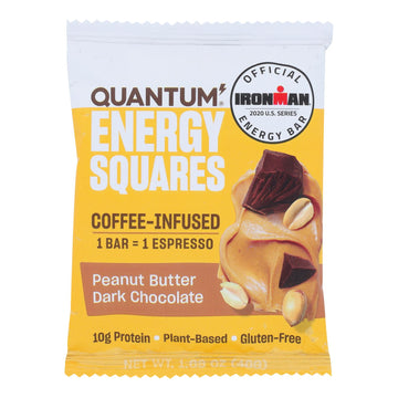 Quantum Energy Squares - Bar Pnut Bttr Dark Choc - Cs Of 8-1.69 Oz - Maras Green