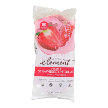 Element Organic Dipped Rice Cakes - Strawberry&