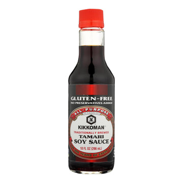 Kikkoman Tamari Soy Sauce - Naturally Brewed - Case Of 6 - 10 Fl Oz - Maras Green