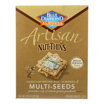 Blue Diamond - Artesion Nut Thins - Multi Seed - Case Of 12 - 4.25 Oz. - Maras Green