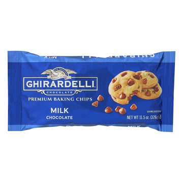 Ghirardelli Baking Chips - Milk Chocolate - Case Of 12 - 11.5 Oz. - Maras Green