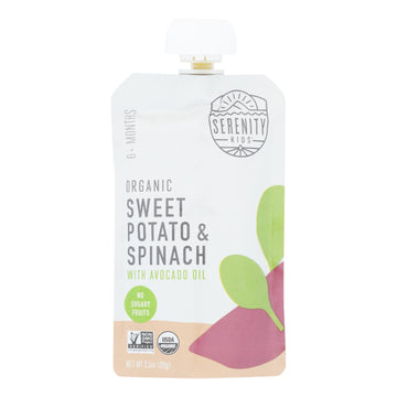 Serenity Kids Llc - Pouch Sweet Pot Spinach - Case Of 6 - 3.5 Oz - Maras Green