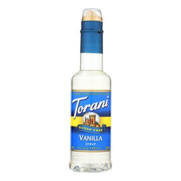 Torani - Coffee Syrup - Sugar Free Vanilla - Case Of 4 - 12.7 Fl Oz. - Maras Green