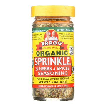 Bragg - Seasoning - Organic - Bragg - Sprinkle - Natural Herbs And Spices - 1.5 Oz - Case Of 12 - Maras Green