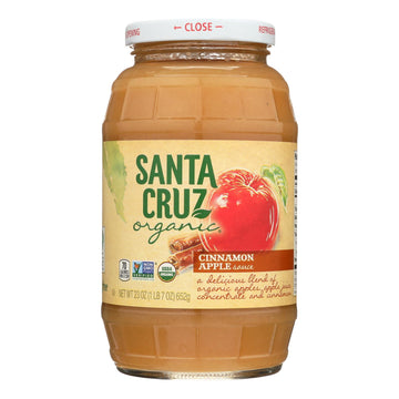 Santa Cruz Organic Apple Sauce - Cinnamon - Case Of 12 - 23 Oz. - Maras Green