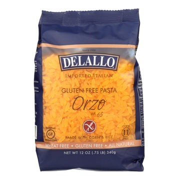 Delallo Gluten - free Orzo Pasta - Case Of 12 - 12 Oz - Maras Green
