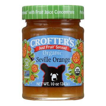 Crofters Fruit Spread - Organic - Just Fruit - Seville Orange - 10 Oz - Case Of 6 - Maras Green
