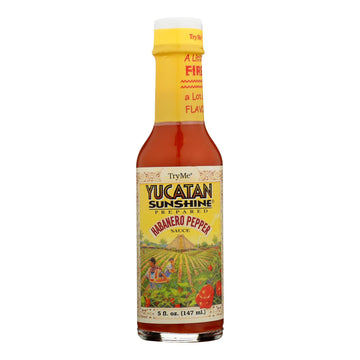 Try Me Yucatan Sunshine - Habanero Pepper Sauce - Case Of 6 - 5 Fl Oz. - Maras Green