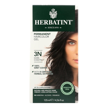 Herbatint Permanent Herbal Haircolour Gel 3n Dark Chestnut - 135 Ml - Maras Green