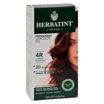 Herbatint Permanent Herbal Haircolour Gel 4r Copper Chestnut - 135 Ml - Maras Green
