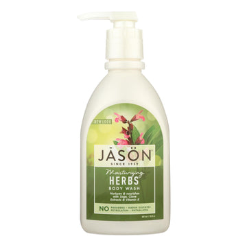 Jason Pure Natural Body Wash Moisturizing Herbs - 30 Fl Oz - Maras Green