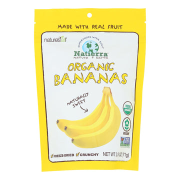 Natierra Organic Freeze Dried Raw - Banana - Case Of 12 - 2.5 Oz. - Maras Green