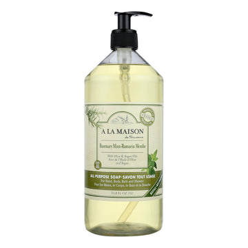 A La Maison - Liquid Hand Soap - Rosemary Mint - 33.8 Fl Oz. - Maras Green
