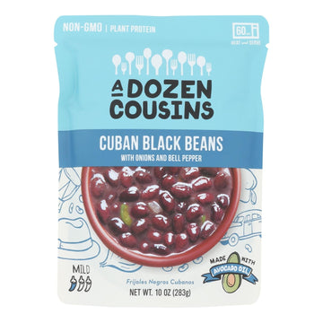 A Dozen Cousins - Ready To Eat Beans - Cuban Black - Case Of 6 - 10 Oz. - Maras Green