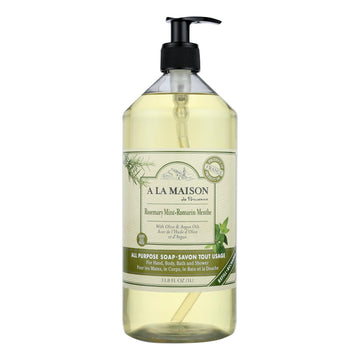 A La Maison - Liquid Hand Soap - Rosemary Mint - 33.8 Fl Oz. - Maras Green