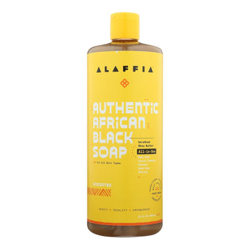 Alaffia - African Black Soap - Unscented - 32 Fl Oz. - Maras Green