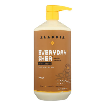 Alaffia - Everyday Lotion - Shea Vanilla - 32 Oz. - Maras Green
