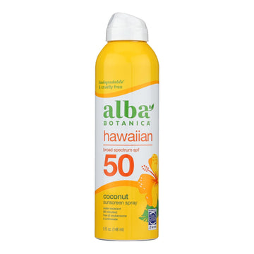 Alba Botanica - Sunscreen Spray Coconut Spf 50 - 1 Each - 5 Fluid Ounces - Maras Green