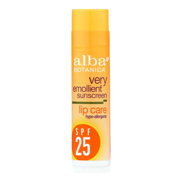 Alba Botanica - Very Emollient Sunblock Lipcare Spf 25 - 0.15 Oz - Case Of 24 - Maras Green