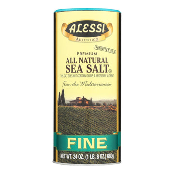 Alessi - Mediterranean Sea Salt - Fine - Case Of 6 - 24 Oz. - Maras Green