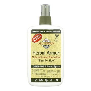 All Terrain - Herbal Armor Natural Insect Repellent Family Size - 8 Fl Oz - Maras Green