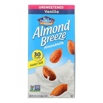 Almond Breeze - Almond Milk - Unsweetened Vanilla - Case Of 8 - 64 Fl Oz. - Maras Green