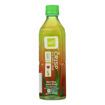 Alo Original Crisp Aloe Vera Juice Drink - Fuji Apple And Pear - Case Of 12 - 16.9 Fl Oz. - Maras Green
