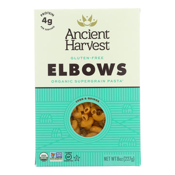 Ancient Harvest Organic Quinoa Supergrain Pasta - Elbows - Case Of 12 - 8 Oz - Maras Green