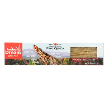 Andean Dream Gluten Free Organic Spaghetti Quinoa Pasta - Case Of 12 - 8 Oz. - Maras Green