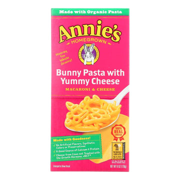 Annies Homegrown Macaroni And Cheese - Organic - Bunny Pasta With Yummy Cheese - 6 Oz - Case Of 12 - Maras Green