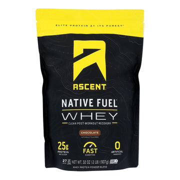 Ascent Native Fuel Chocolate Whey Protein Powder Blend Chocolate - 1 Each - 2 Lb - Maras Green