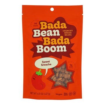 Bada Bean Bada Boom - Crunchy Beans Sweet Sriracha - Case Of 6 - 4.5 Oz - Maras Green