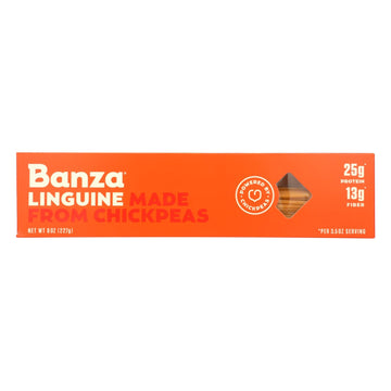 Banza - Chickpea Pasta - Linguine - Case Of 12 - 8 Oz. - Maras Green
