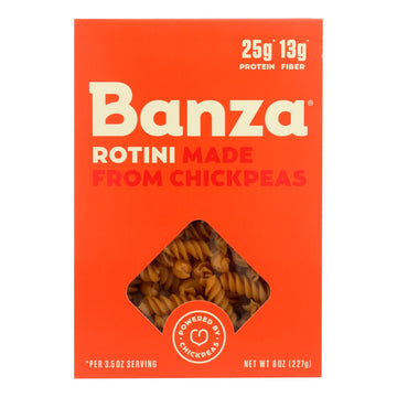 Banza - Pasta Chickpea Rotini - Case Of 6 - 8 Oz. - Maras Green