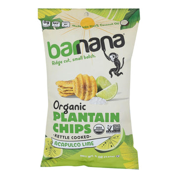 Barnana - Plntn Chips Acaplco Lme - Case Of 6 - 5 Oz - Maras Green
