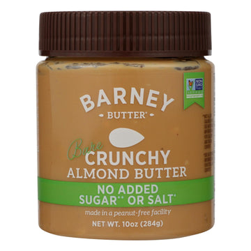 Barney Butter Almond Butter - Bare Crunchy - Case Of 6 - 10 Oz. - Maras Green