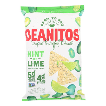 Beanitos - White Bean Chips - Hint Of Lime - Case Of 6 - 5 Oz. - Maras Green