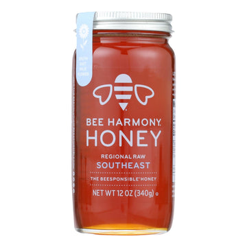 Bee Harmony Honey Regional Raw - Case Of 6 - 12 Oz - Maras Green