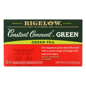 Bigelow Constant Comment Bag Tea Green - Case Of 6 - 20 Bag - Maras Green
