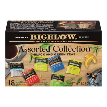 Bigelow Tea Assorted Tea - 6 Variety - Case Of 6 - 18 Bag - Maras Green