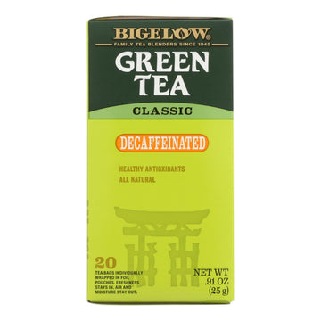 Bigelow Tea Decaf Green Tea - Case Of 6 - 20 Bag - Maras Green