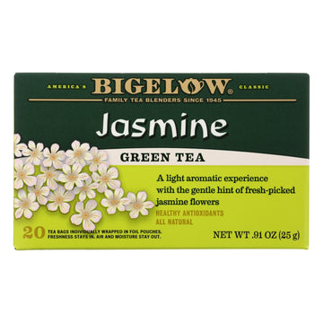 Bigelow Tea Green Tea - Jasmine - Case Of 6 - 20 Bag - Maras Green