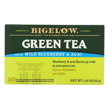 Bigelow Tea Green Tea With Blueberry - Case Of 6 - 20 Bag - Maras Green