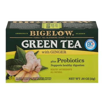 Bigelow Tea Green Tea With Ginger - Case Of 6 - 18 Bag - Maras Green