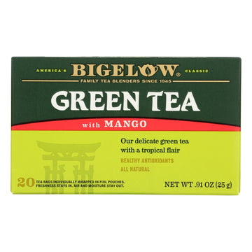 Bigelow Tea Green Tea With Mango - Case Of 6 - 20 Bag - Maras Green